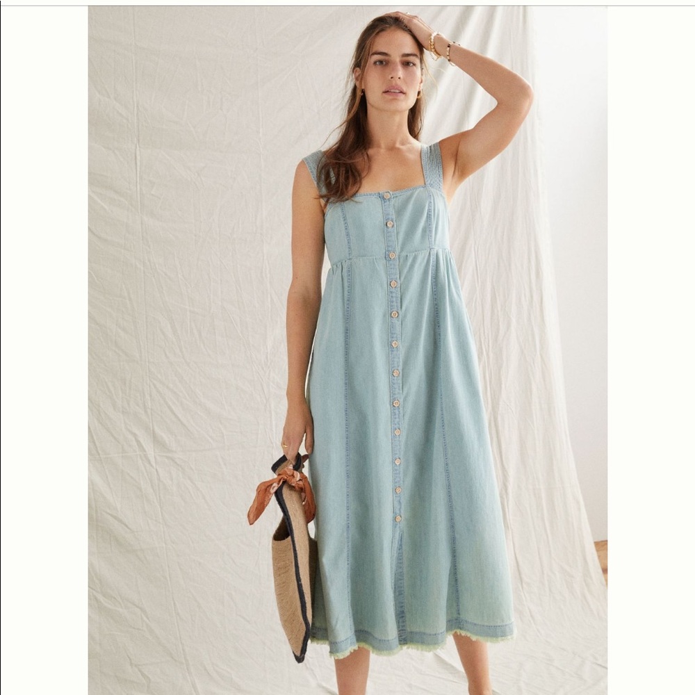 Pilcro Chambray Midi Dress